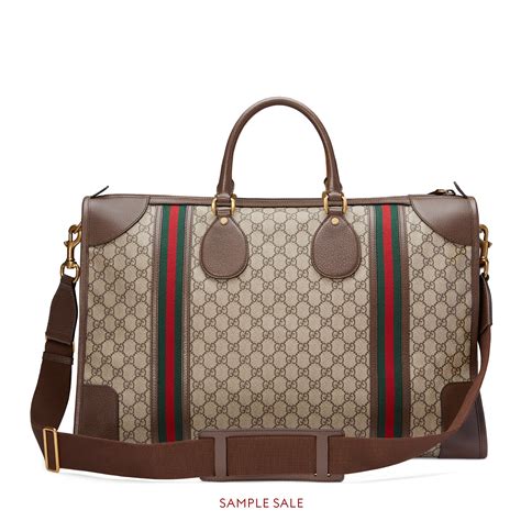 gucci duffle bag with web